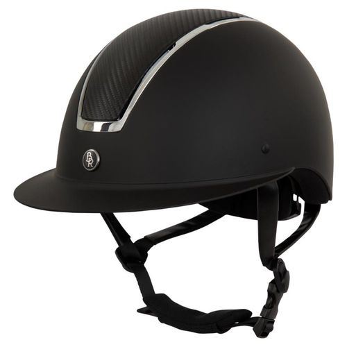 BR Omega Painted Black Chrome Riding Helmet
